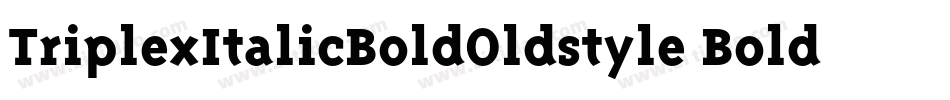 TriplexItalicBoldOldstyle Bold Italic字体转换